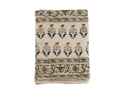 Shop Camel Floral Block Print Tablecloth Online